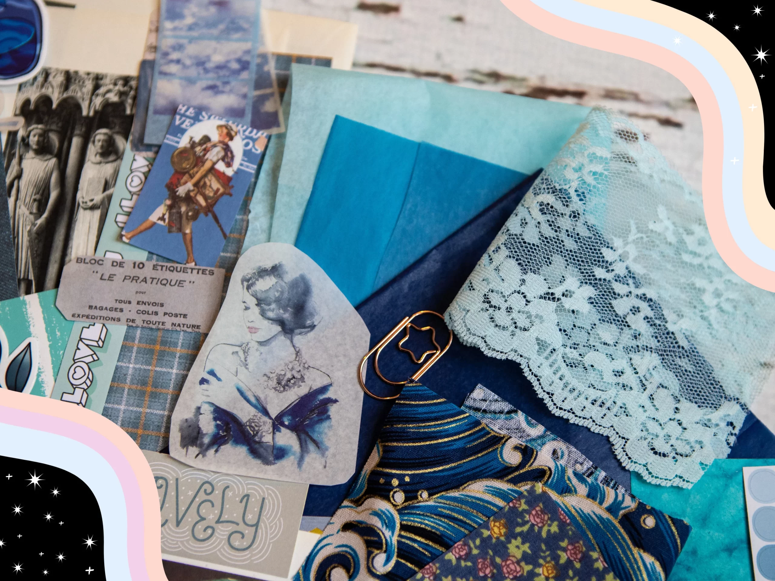 Blue Curated Junk Journaling Kit - Image 3