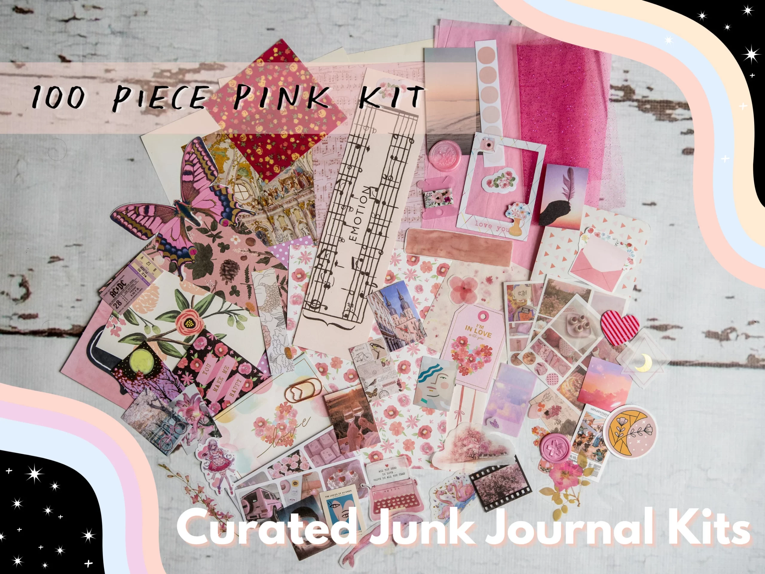 Pink Junk Journaling Kit