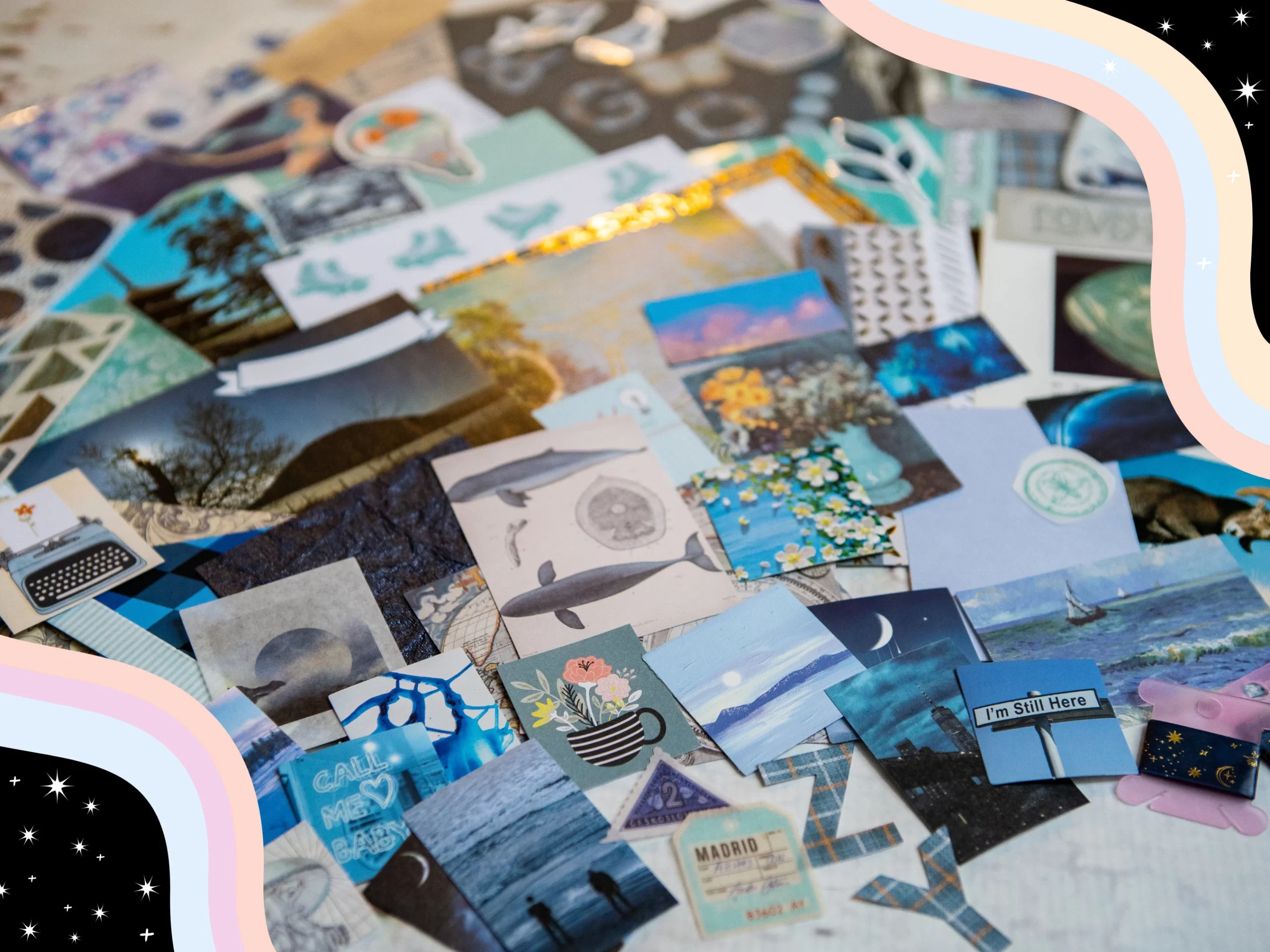 Blue Curated Junk Journaling Kit - Image 2