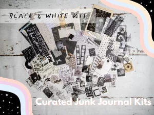 Black & White Junk Journaling Kit