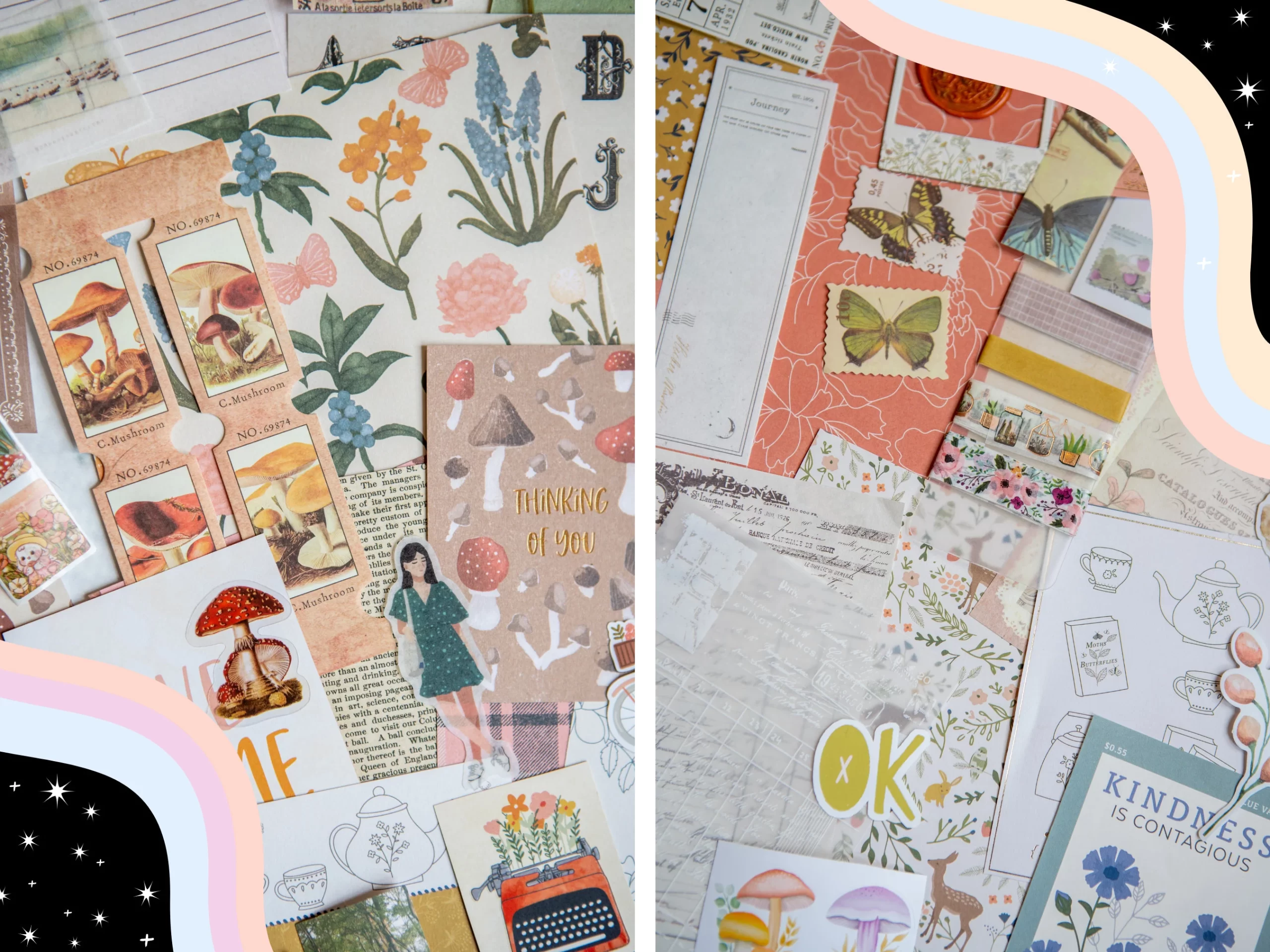 COTTAGECORE Junk Journaling Kit | LIGHT ACADEMIA - Image 3