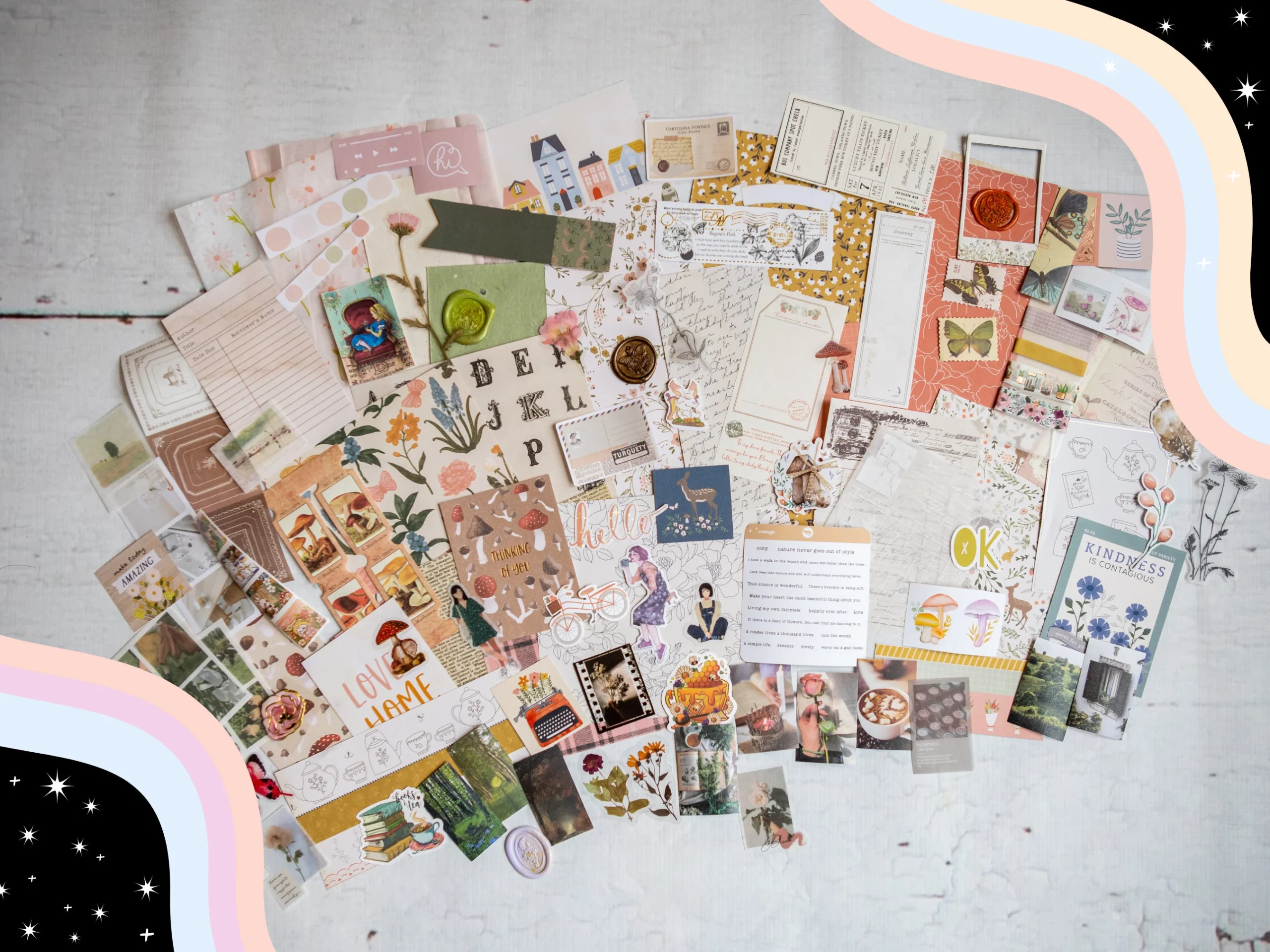 Spring Garden Curated Junk Journaling Kit - Image 2