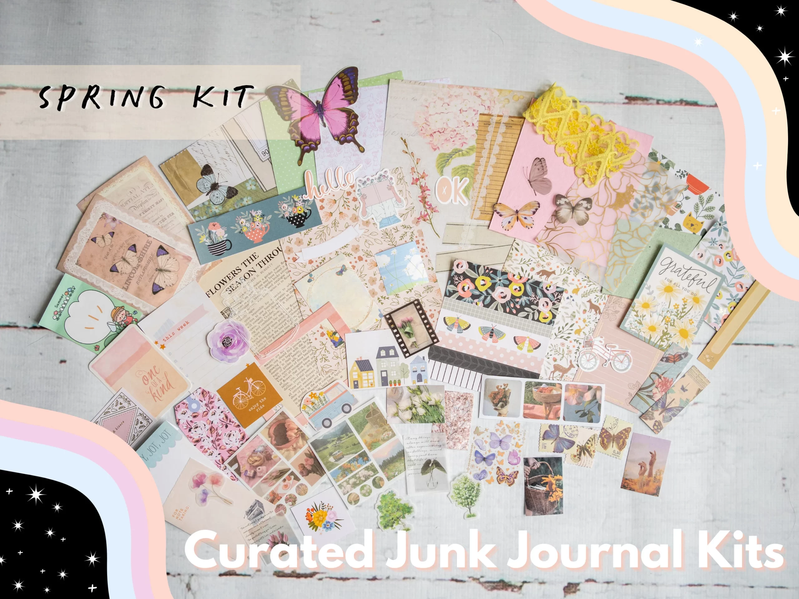 Spring Garden Curated Junk Journaling Kit
