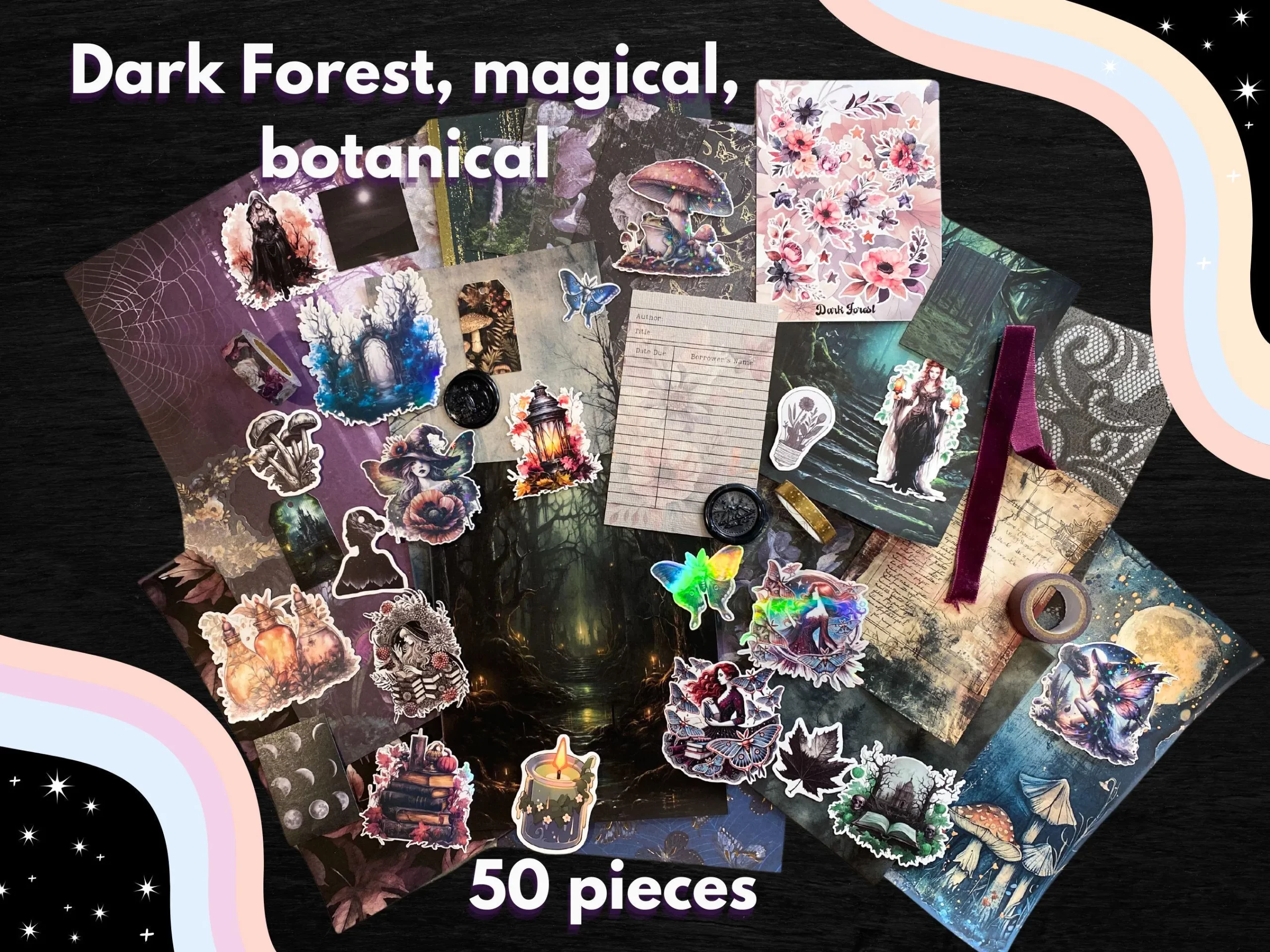 Autumn Magic Dark Forest Junk Journaling Kit - Image 2
